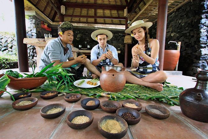 Hands-on cooking class preparing traditional plant-based dishes